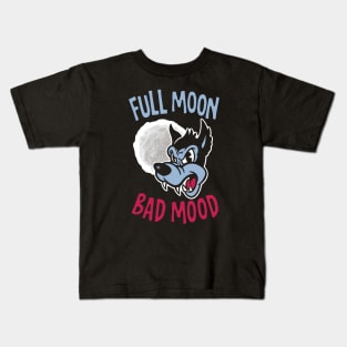 Full Moon Bad Mood (dark) Kids T-Shirt